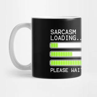 computer message sarcasm loading levels stacked (white) Mug